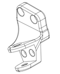 Peg Mount (Left Foot peg Mount) - RTR Alpha