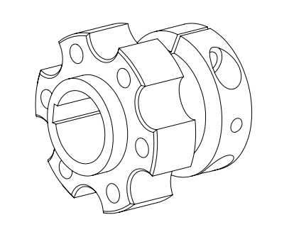 Rear Wheel Hub - E-Drift Kart