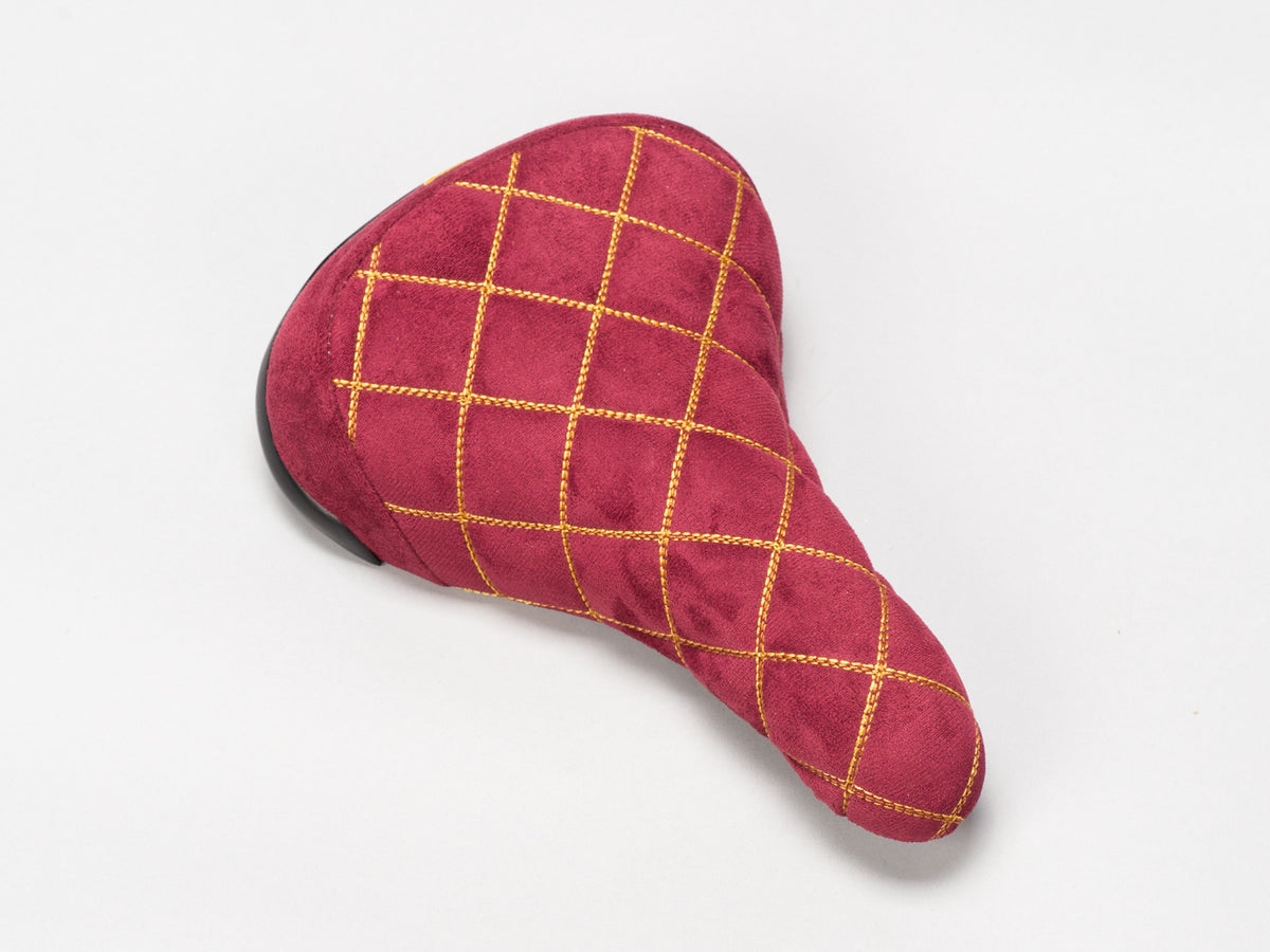 Diamond stitch wheelie seat Red/ Gold