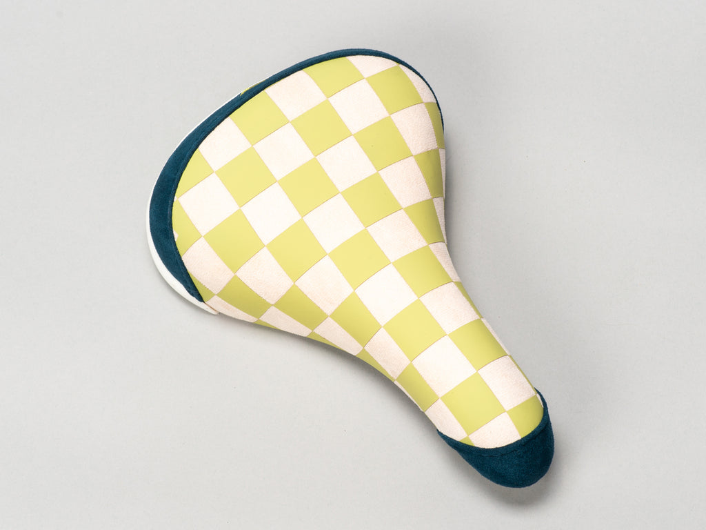 Checkered Wheelie Seat Green/ Navy