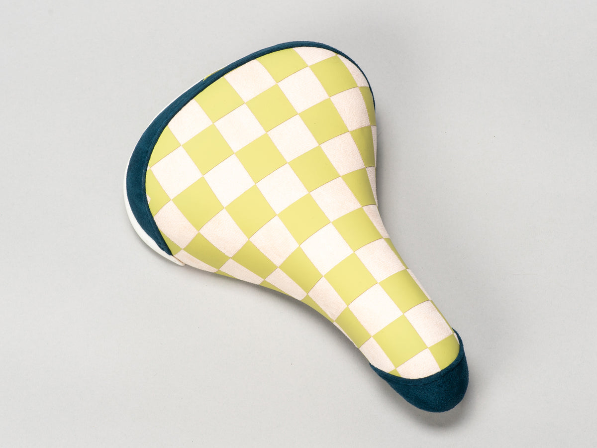 Checkered Wheelie Seat Green/ Navy