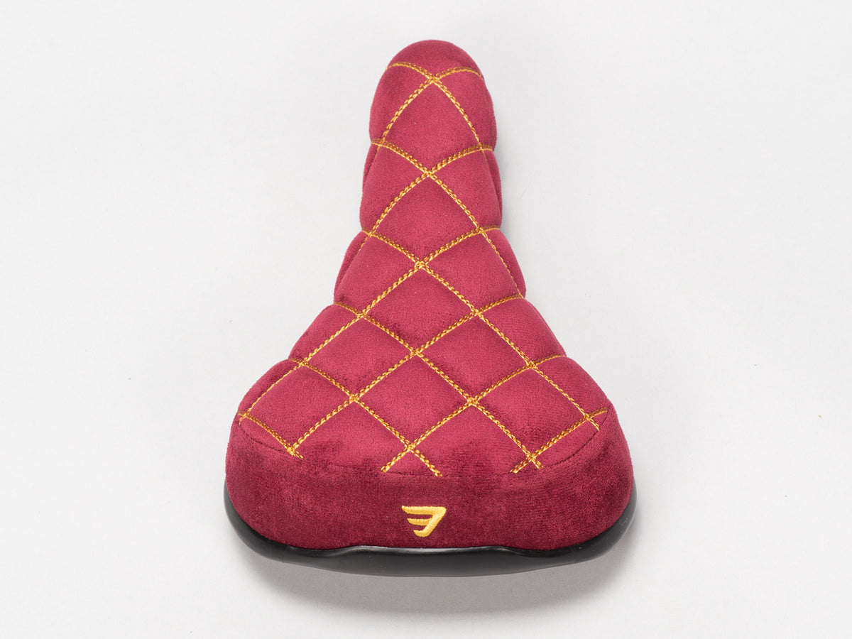 Diamond stitch wheelie seat Red/ Gold